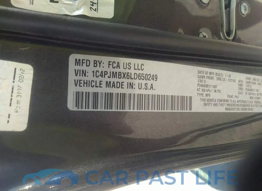 1C4PJMBX6LD650249# 9