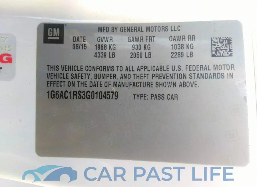 1G6AC1RS3G0104579# 9