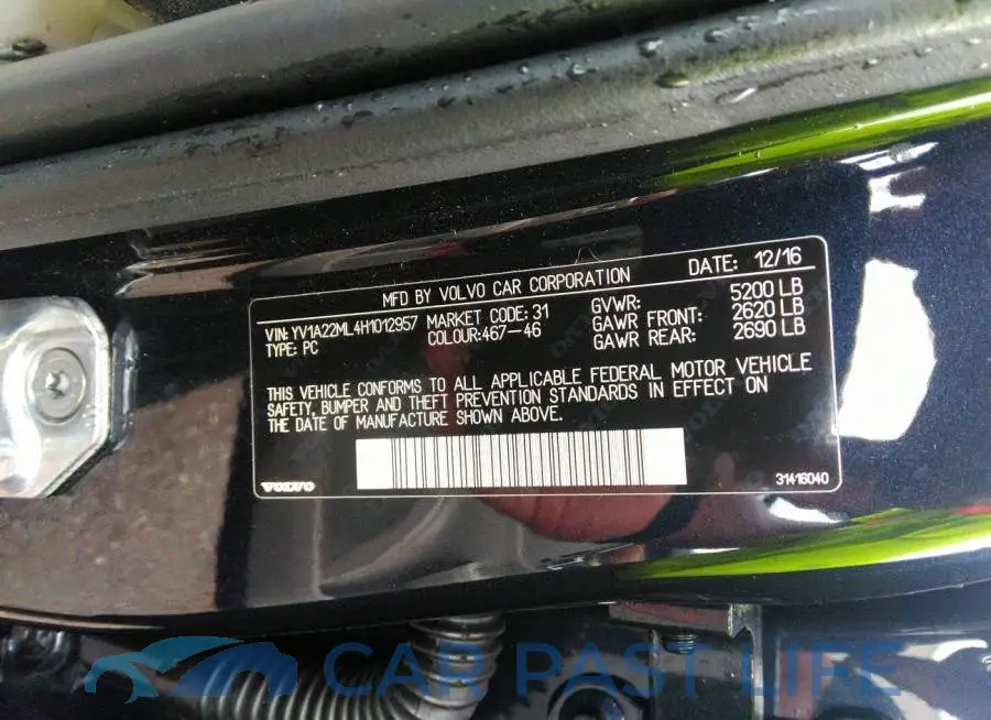 YV1A22ML4H1012957# 9