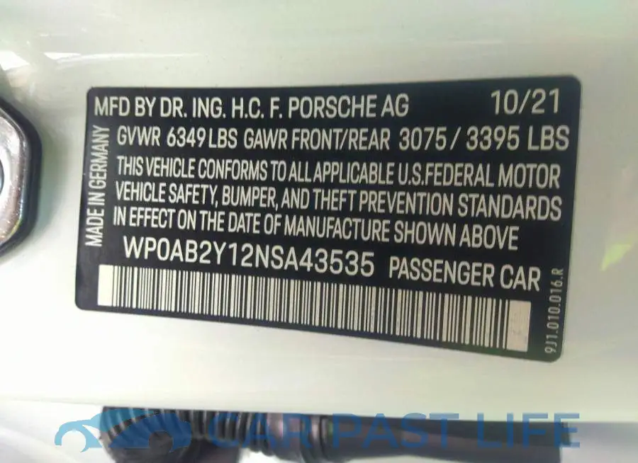 WP0AB2Y12NSA43535# 9