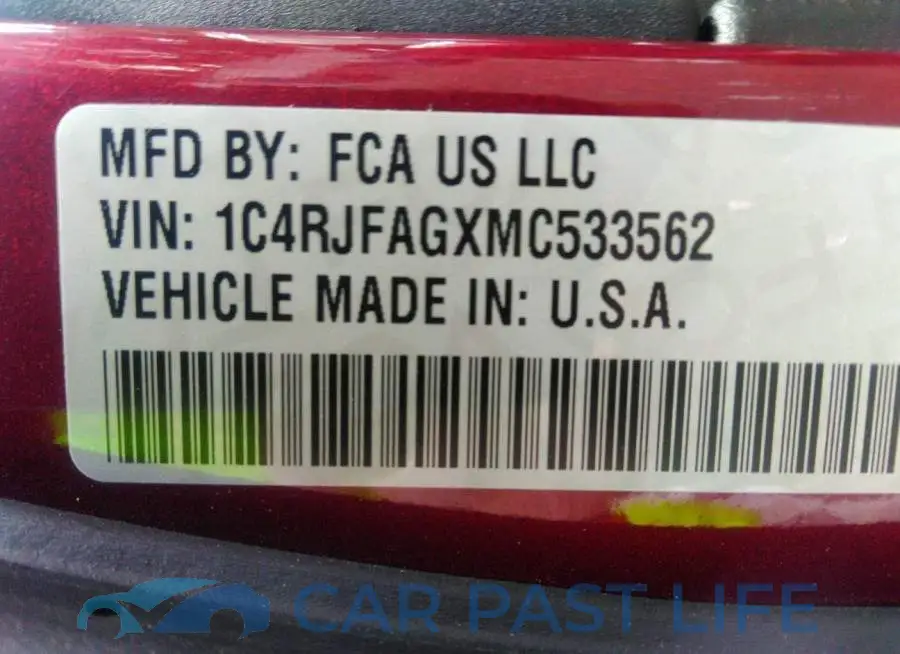 1C4RJFAGXMC533562# 9