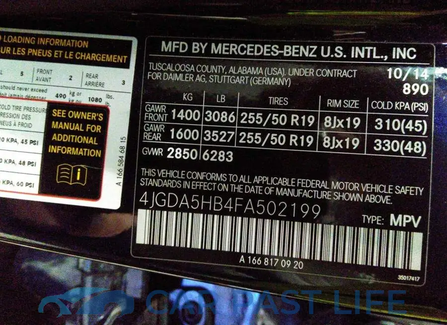 4JGDA5HB4FA502199# 9