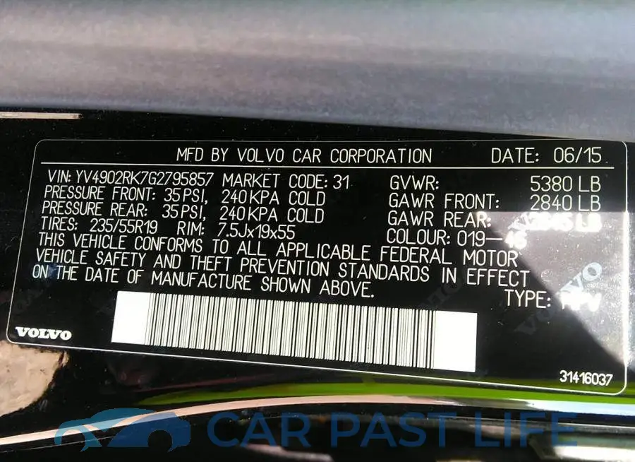 YV4902RK7G2795857# 9