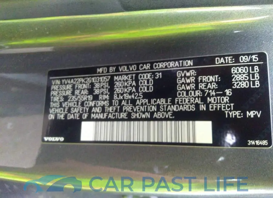 YV4A22PK2G1031057# 9