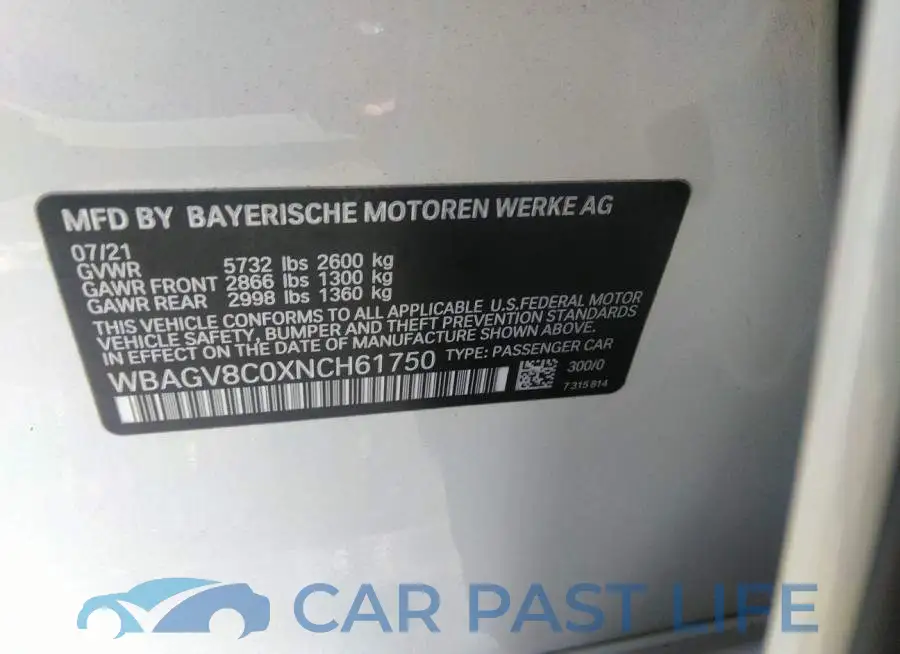 WBAGV8C0XNCH61750# 9