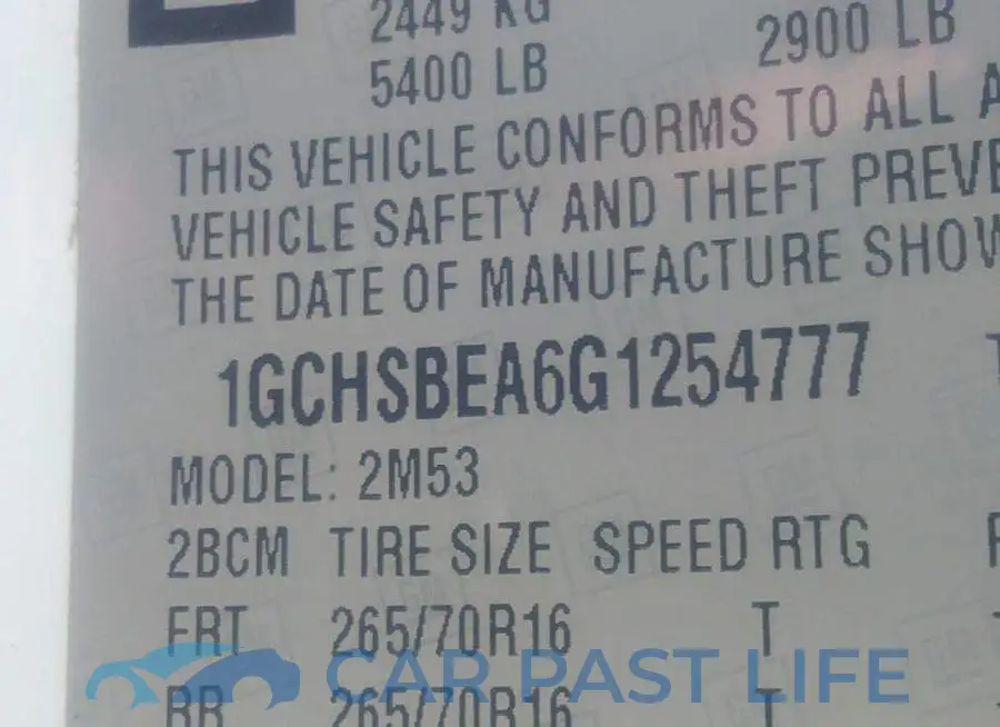 1GCHSBEA6G1254777# 9