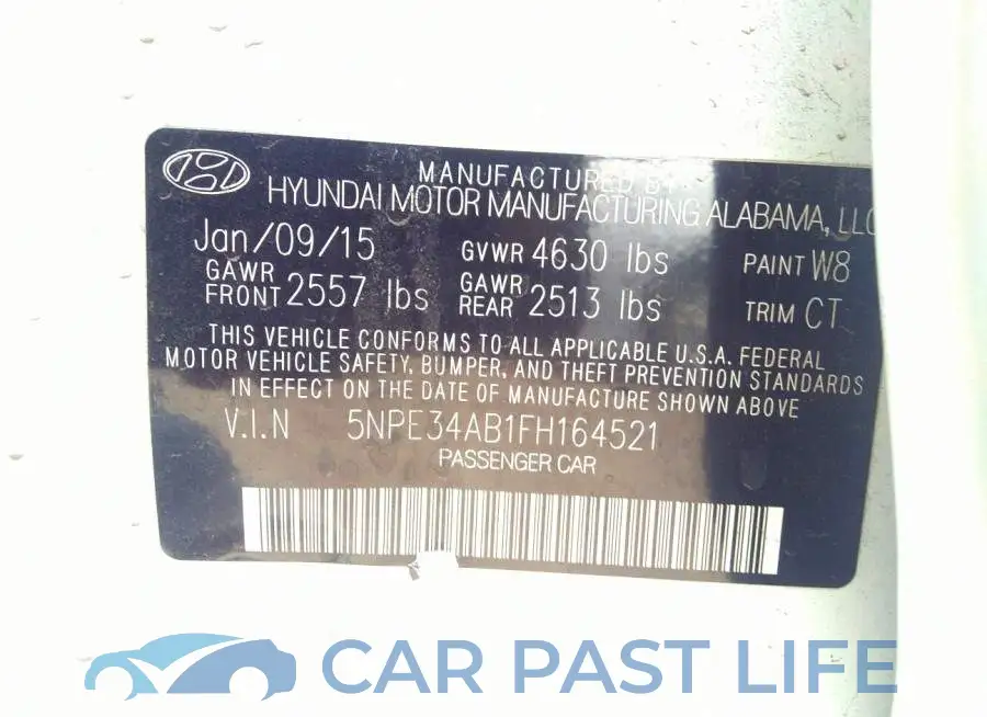 5NPE34AB1FH164521# 9