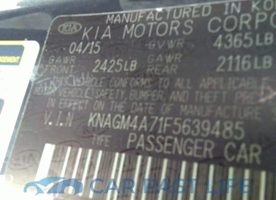 KNAGM4A71F5639485# 9