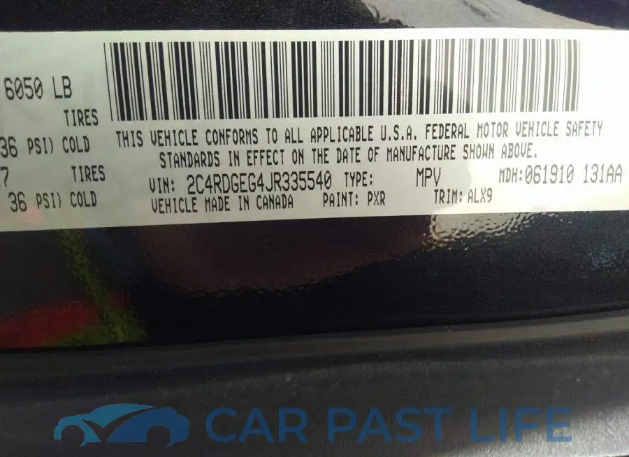 2C4RDGEG4JR335540# 9