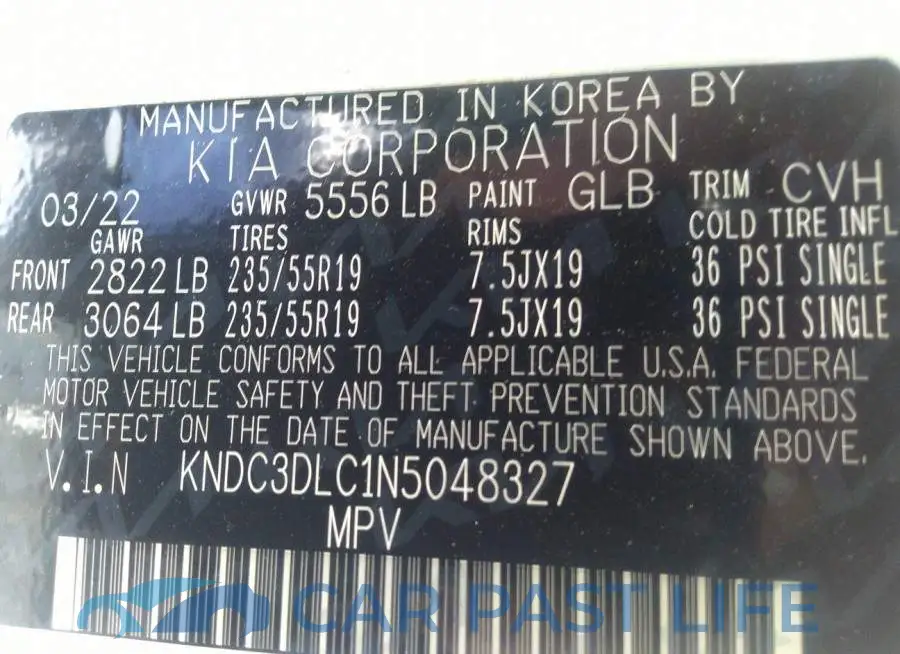KNDC3DLC1N5048327# 9