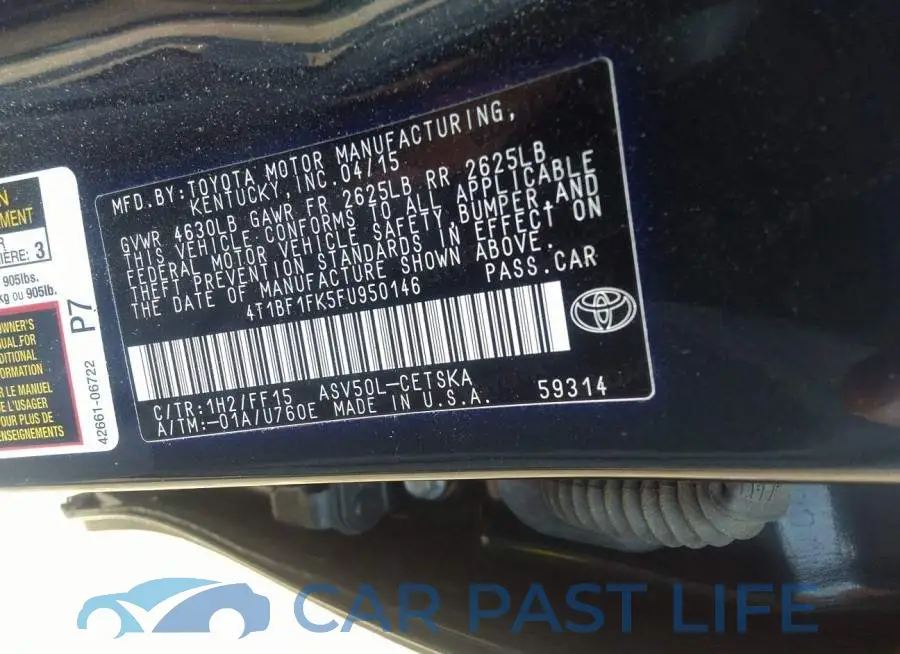 4T1BF1FK5FU950146# 9