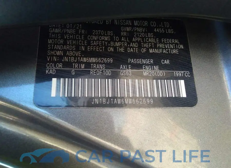 JN1BJ1AW6MW662699# 9