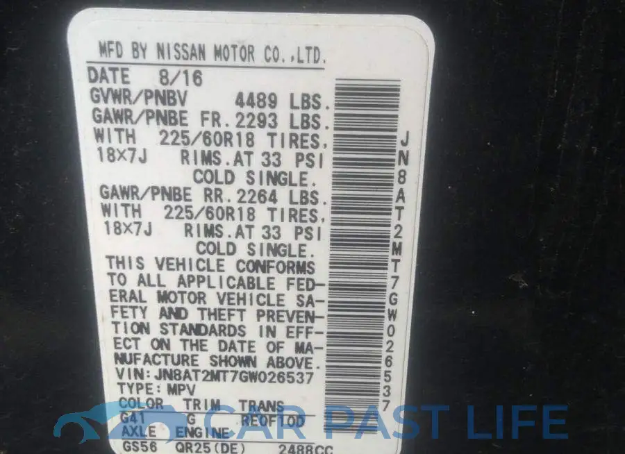 JN8AT2MT7GW026537# 9