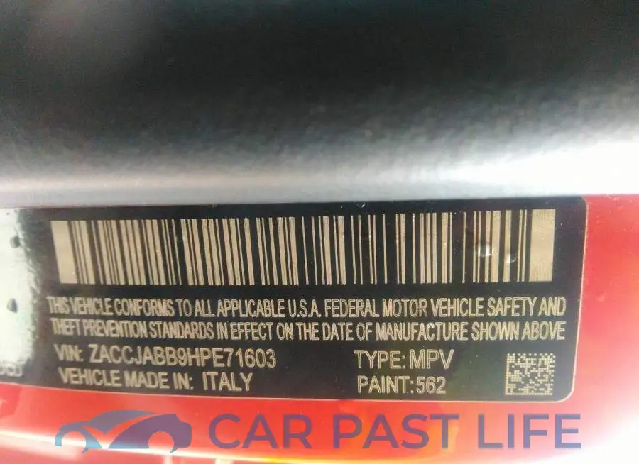 ZACCJABB9HPE71603# 9