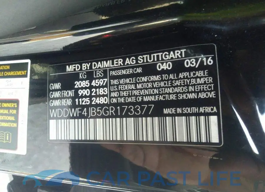 WDDWF4JB5GR173377# 9