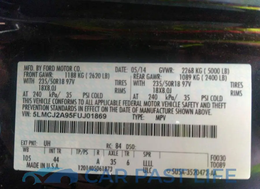 5LMCJ2A95FUJ01869# 9