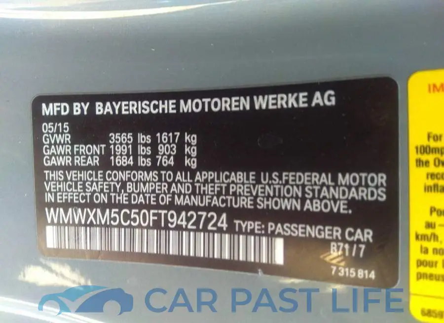 WMWXM5C50FT942724# 9