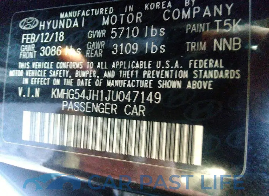 KMHG54JH1JU047149# 9