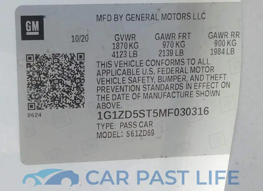 1G1ZD5ST5MF030316# 9