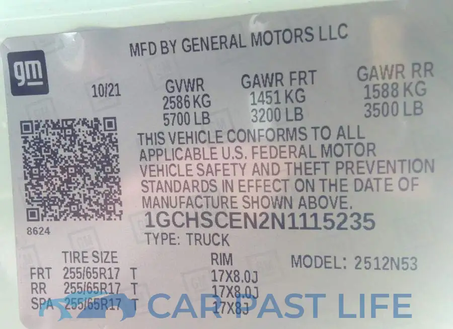 1GCHSCEN2N1115235# 9