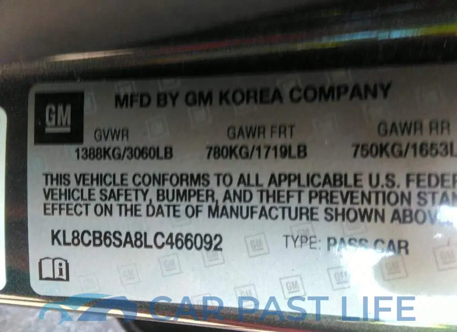 KL8CB6SA8LC466092# 9