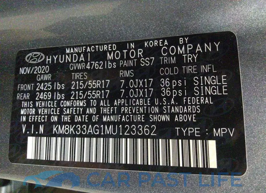 KM8K33AG1MU123362# 9