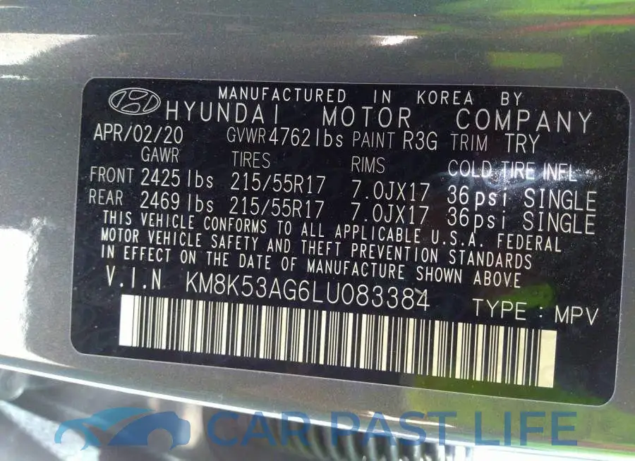 KM8K53AG6LU083384# 9