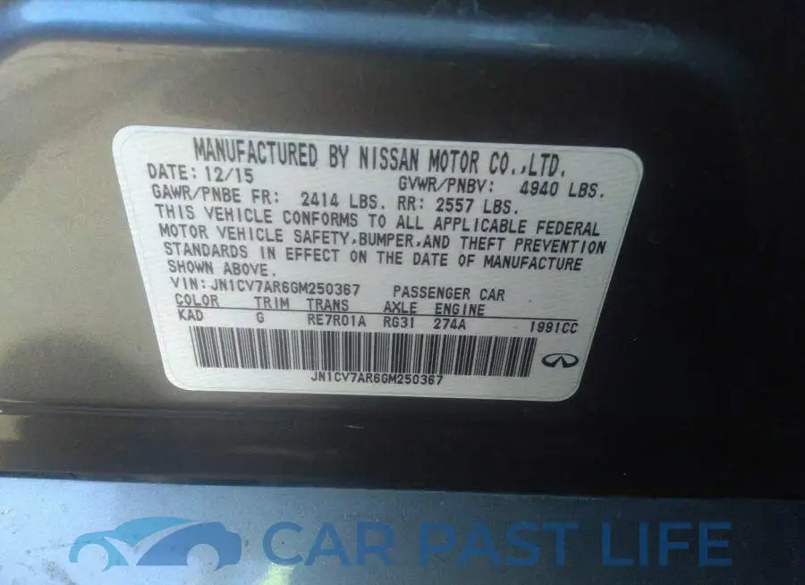 JN1CV7AR6GM250367# 9