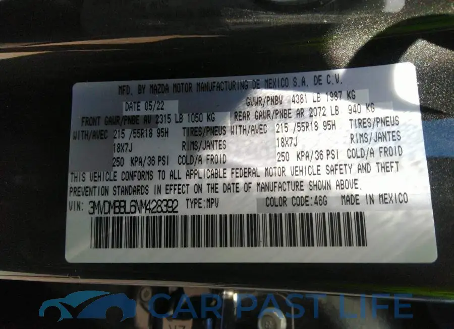 3MVDMBBL6NM428392# 9
