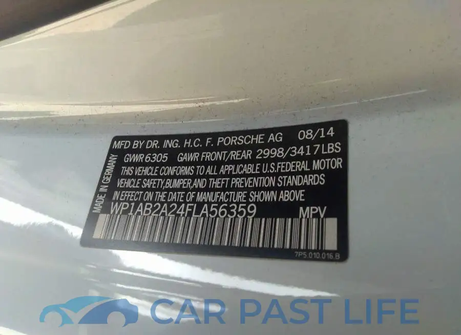 WP1AB2A24FLA56359# 9