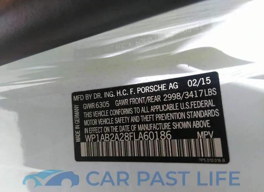 WP1AB2A28FLA60186# 9