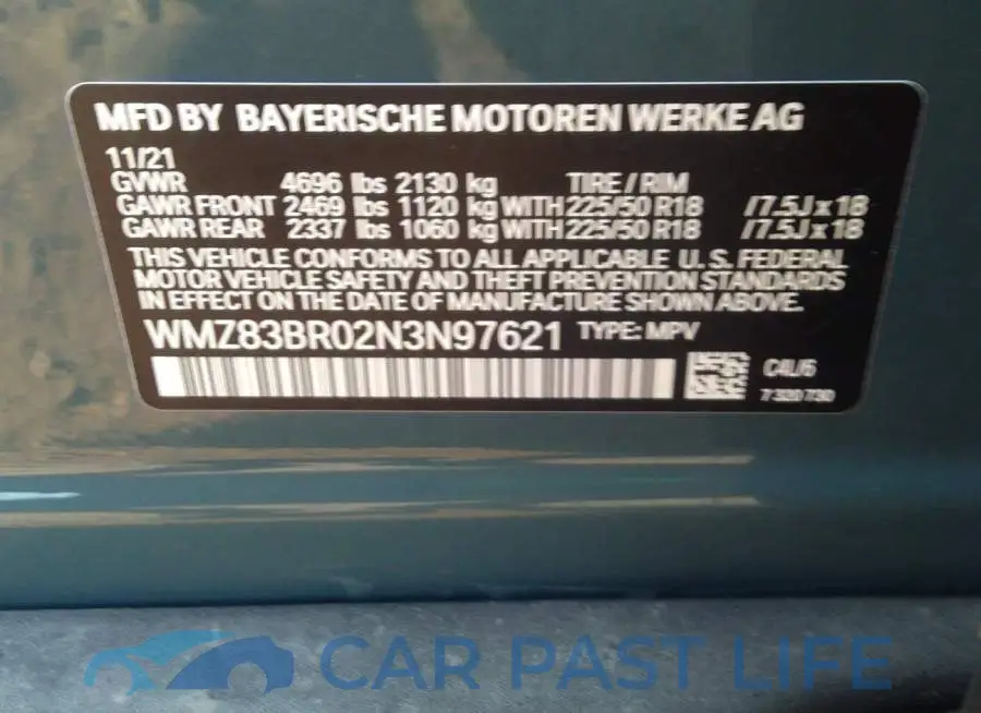 WMZ83BR02N3N97621# 9