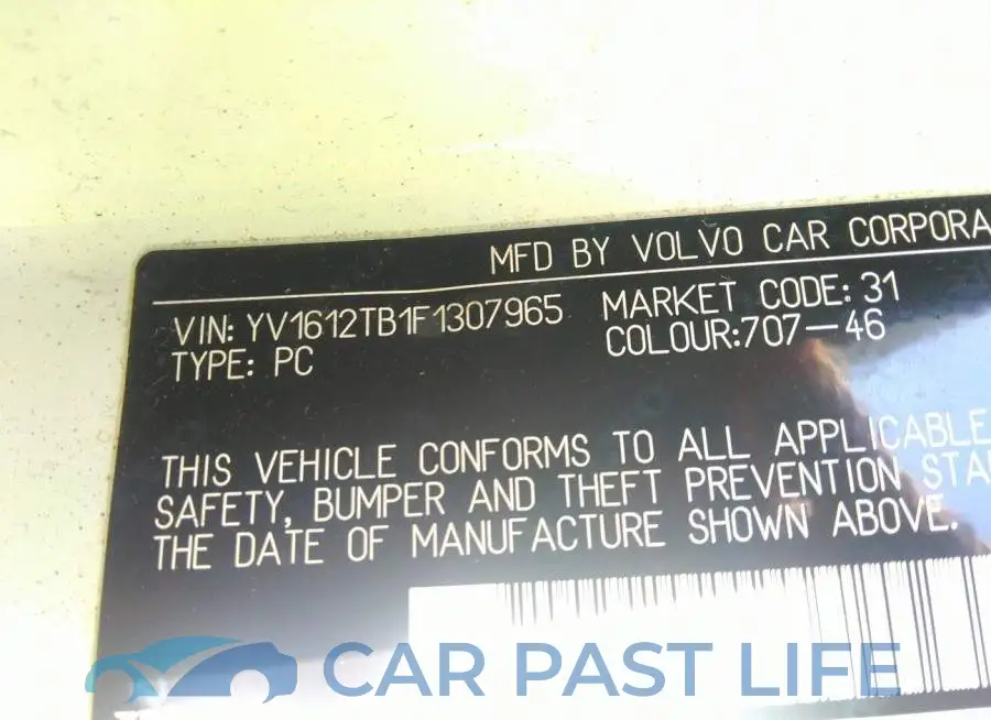 YV1612TB1F1307965# 9