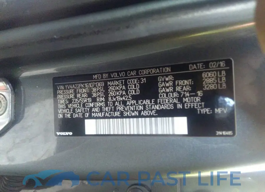 YV4A22PK1G1071369# 9
