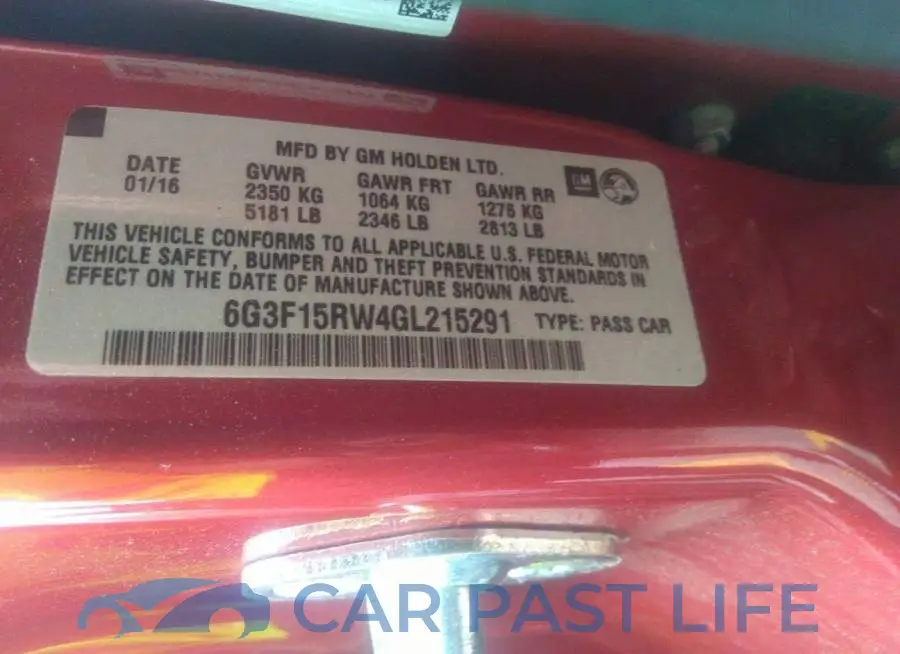 6G3F15RW4GL215291# 9