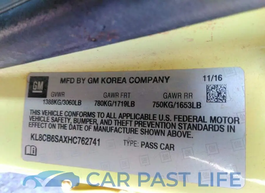 KL8CB6SAXHC762741# 9