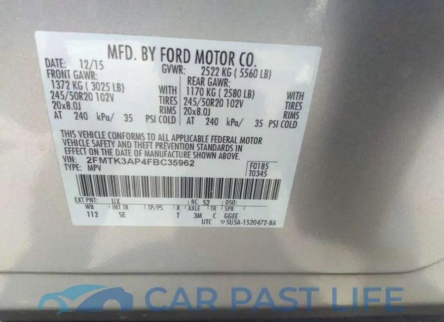2FMTK3AP4FBC35962# 9