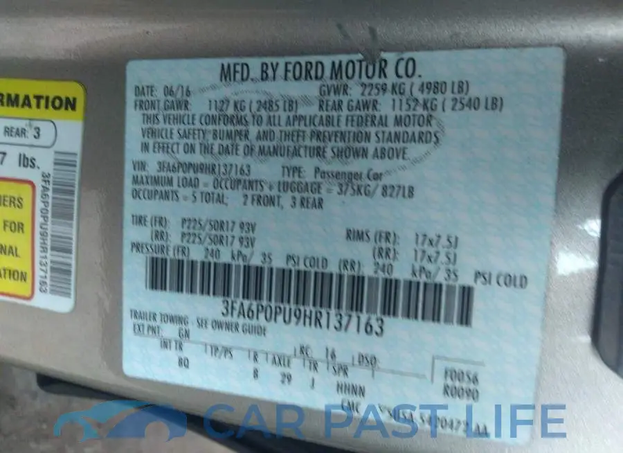 3FA6P0PU9HR137163# 9