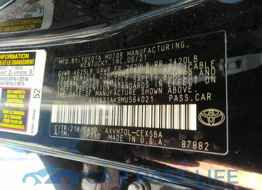 4T1S31AK9MU564021# 9