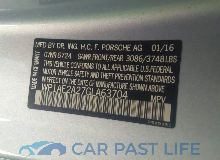 WP1AE2A27GLA63704# 9