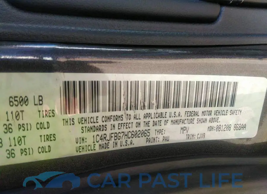 1C4RJFBG7HC602065# 9