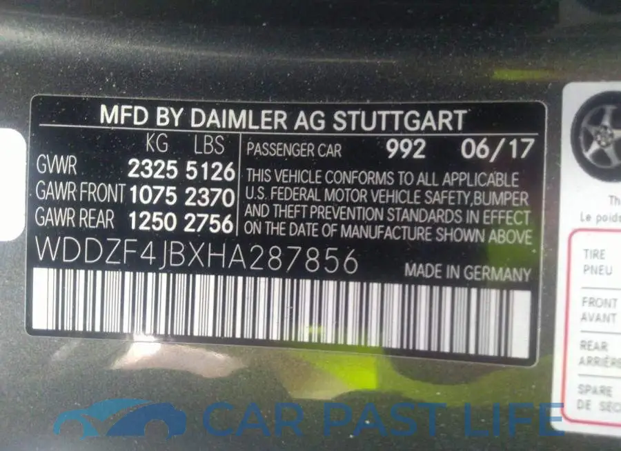 WDDZF4JBXHA287856# 9