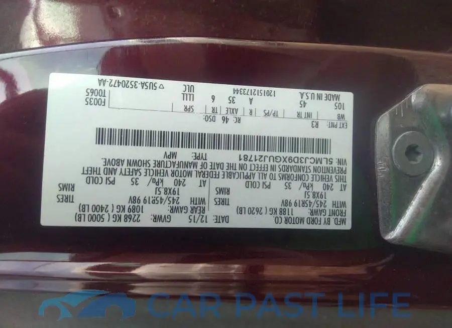 5LMCJ3D9XGUJ21781# 9