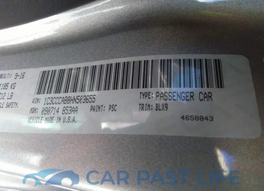 1C3CCCAB8HN503655# 9