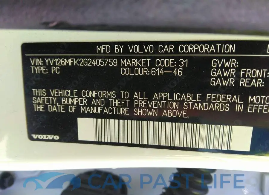 YV126MFK2G2405759# 9