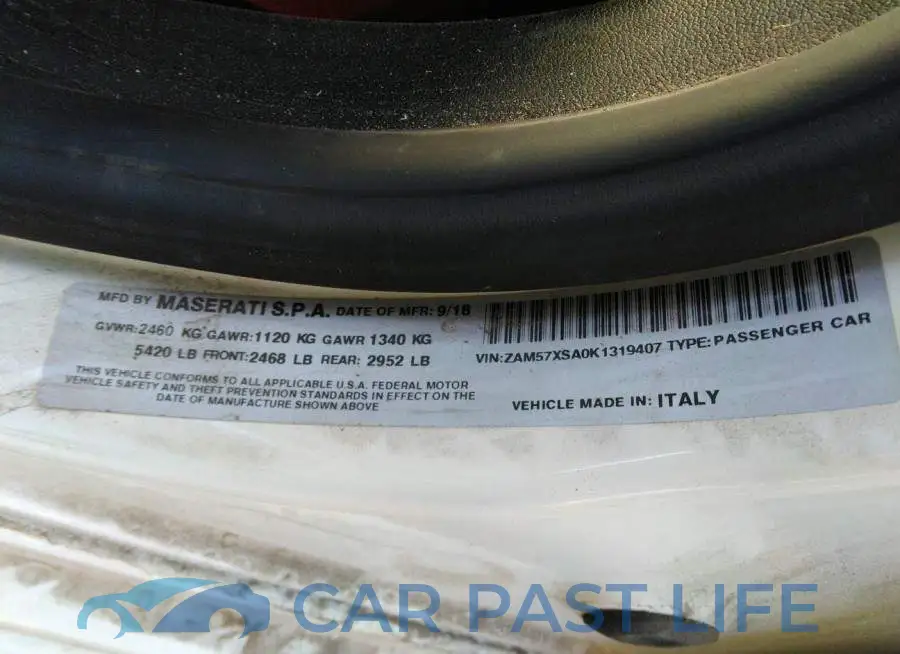 ZAM57XSA0K1319407# 9