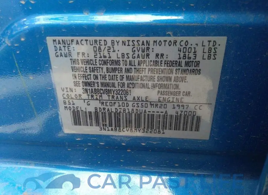 3N1AB8CV8MY322081# 9