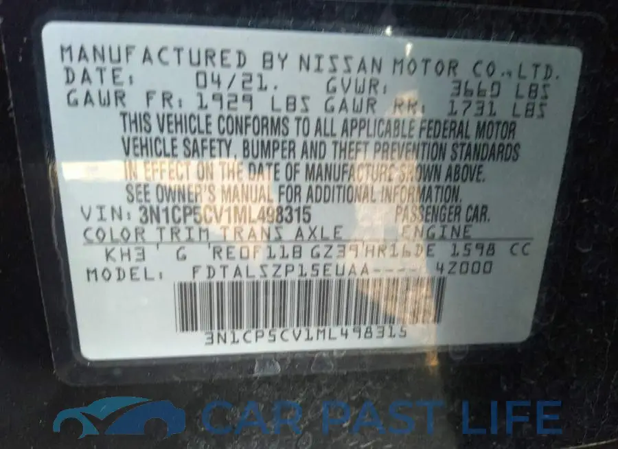 3N1CP5CV1ML498315# 9