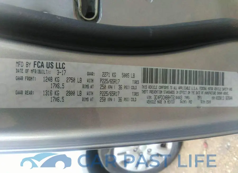 3C4PDCAB8HT614443# 9
