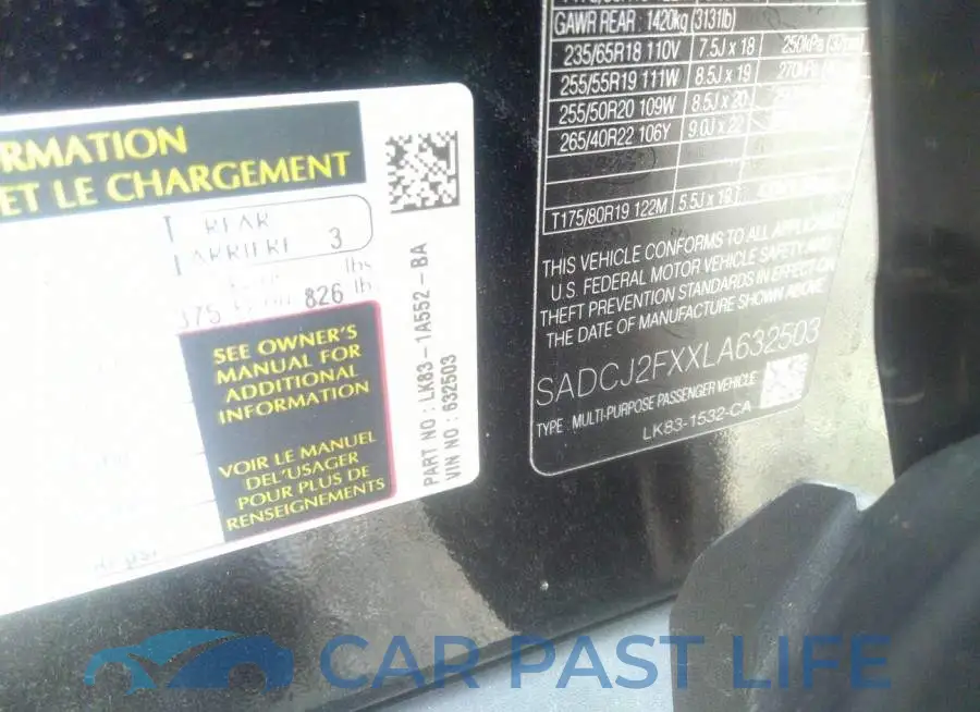 SADCJ2FXXLA632503# 9